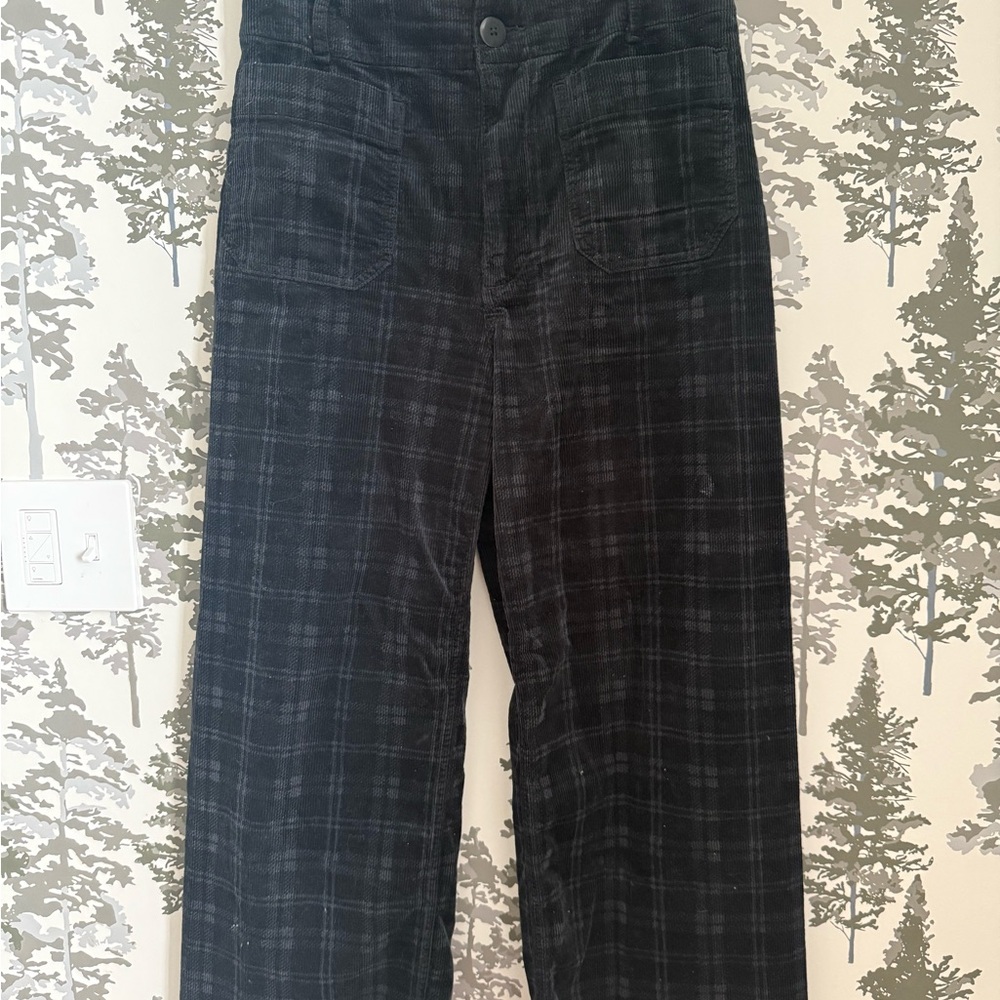 Maeve Dark Plaid Colette Corduroy Pants